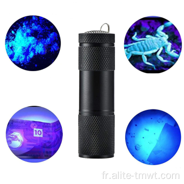 Lampe de poche UV à 9 LED professionnelle